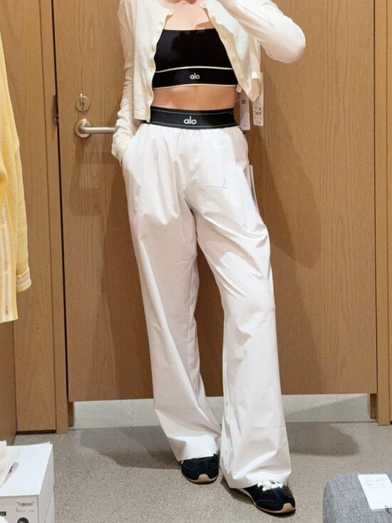 ALO Yoga Pants - 🤍NWT ALO Yoga White/Black Suit Up Trouser 30 Inch Inseam Regular